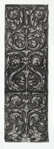 Diseño de ornamento con peces, 1552 de Heinrich Aldegrever