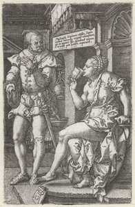 Sophonisba bebe veneno de Heinrich Aldegrever