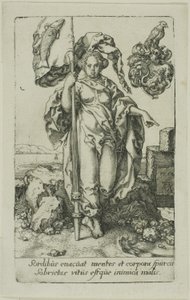 Templanza, de las Virtudes de Heinrich Aldegrever