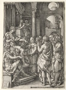 La Historia de Susana: Susana Acusada de Adulterio de Heinrich Aldegrever