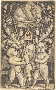 Tres cupidos y un oso de Heinrich Aldegrever