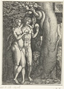 Caída del hombre Historia de Adán y Eva (título de la serie) de Heinrich Aldegrever