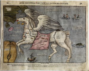 Asia Secunda Pars Terrae en Forma Pegasi Asia en la Forma de Pegaso
