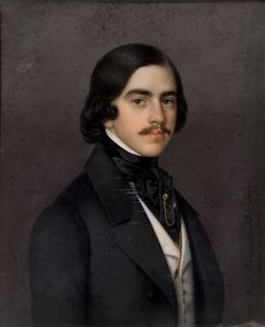 Retrato de Mikhail Alexandrovich Bakunin 1814-1876, 1841 de Heinrich Ferdinand Grünewald