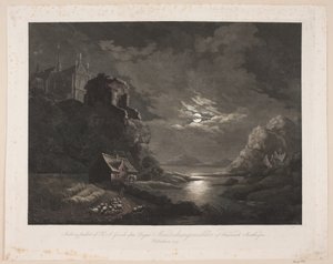 Paisaje fluvial a la luz de la luna de Heinrich Grosch