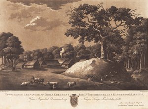 Restos actuales del castillo de Niels Ebbesen Nørreriis. E Storch del. de Heinrich Grosch