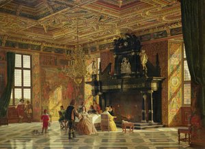 Interior del Salón de los Caballeros, Palacio de Fredericksborg, cerca de Copenhague
