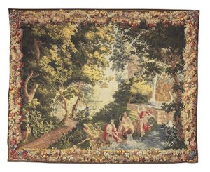 Un tapiz mitológico de Bruselas de la serie de Diana y Calisto, c. 1680-1710 de Heinrich II Reydams