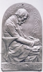 Medallón de retrato de Heinrich Heine (1797-1856)