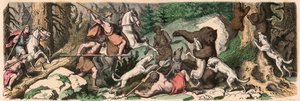 Grecia Antigua: Caza de osos de Heinrich Leutemann