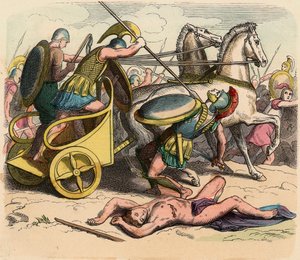 Grecia Antigua: Militar griego, Grecia en la época de los reyes, Carro de guerra de Heinrich Leutemann
