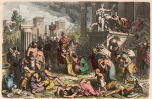 Antigua Roma: El saqueo de una ciudad capturada de Heinrich Leutemann