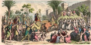 Asirio: Recepción de un general victorioso de Heinrich Leutemann