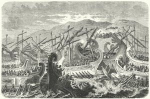 Batalla de Salamina, 480 a.C. de Heinrich Leutemann