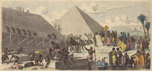 Construcción de las Pirámides en el Antiguo Egipto de Heinrich Leutemann