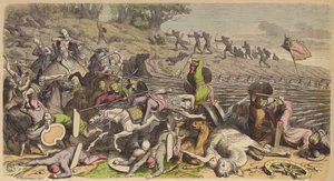 Falange macedonia en una batalla con los persas de Heinrich Leutemann