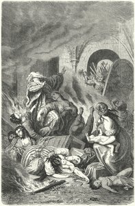 Masacre de los judíos de York de Heinrich Leutemann