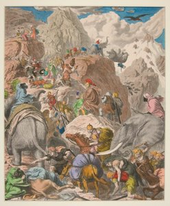 Cuadros de la Antigüedad - XIII - los cartagineses: Aníbal cruzando los Alpes