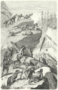 Rebeldes tiroleses luchando contra el ejército francés en la Batalla de Sachsenklemme de Heinrich Leutemann