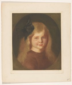 Retrato de una chica desconocida de Heinrich M. Krabbé (signed by artist)