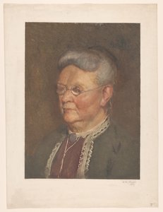 Retrato de una anciana de Heinrich M. Krabbé (signed by artist)