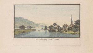 Vista de la isla de San Petersburgo en el lago de Biel
L