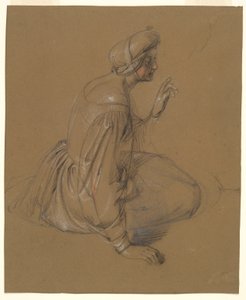 Estudio de una mujer sentada: Santa Isabel de Heinrich Schwemminger