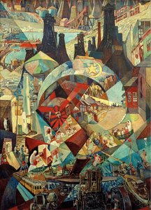 Panel de agitación de Bakú, 1927 de Heinrich Vogeler