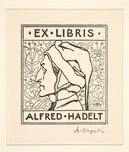 Ex libris: Alfred Hadelt de Heinrich Vogeler