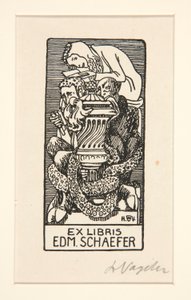 Ex libris: Edm. Schaefer de Heinrich Vogeler