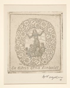 Ex libris: Ex Libris Erna Liebaldt de Heinrich Vogeler
