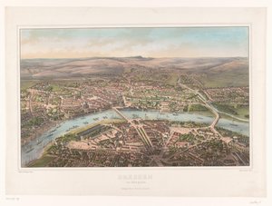 Vista de Dresde desde un globo aerostático
Dresden, vom Ballon gesehen (título en el objeto) de Heinrich Walter