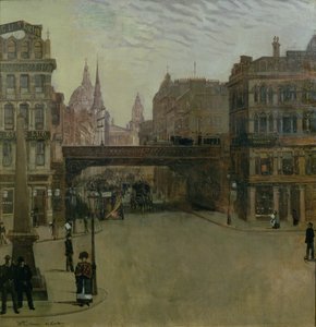 Ludgate Hill, 1884 de Heinrich Wilhelm Truebner