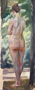 Desnudo de Pie; Stehender Ruckenakt, 1898