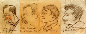 Cuatro retratos de Heinrich Zille