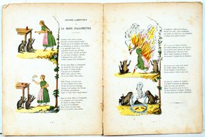 La historia lamentable de la caja de fósforos, ilustración de la traducción francesa de Struwwelpeter de Hoffmann hecha por Trim (Louis Gustave Ratisbonne, 1827-1900), c.1850 de Heinrich Hoffmann