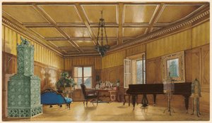 La sala de música de la archiduquesa Margarita, princesa de Sajonia, en el Schloss Ambras de Heinrich von Förster