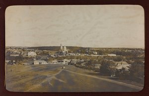 Primera Guerra Mundial: Ucrania en los años 1914-1916 durante la invasión del ejército alemán. Vista de Rakitnoe de Heldenfriedhof Dsessentniki (attr. to)