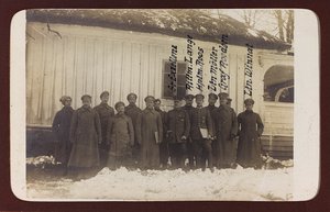 Primera Guerra Mundial: Ucrania en los años 1914-1916 durante la invasión del ejército alemán. Grupo de soldados