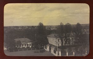 Primera Guerra Mundial: Ucrania en los años 1914-1916 durante la invasión del ejército alemán. Vista de una ciudad de Heldenfriedhof Dsessentniki (attr. to)