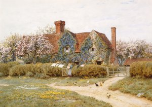 Una casa en Buckinghamshire en Penstreet de Helen Allingham