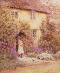 Una Puerta de Cabaña de Helen Allingham