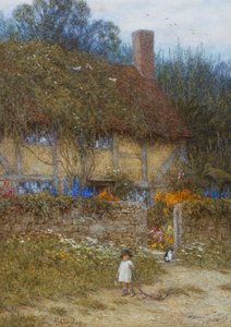 Una cabaña cerca de Godalming, Surrey de Helen Allingham