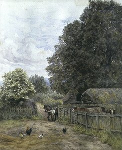Un corral de Helen Allingham