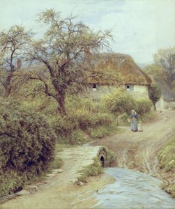 Una granja en la colina, Symondsbury, Dorset de Helen Allingham