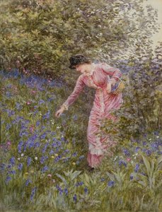 Recolectando campanillas de Helen Allingham