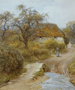 Granja en la Colina, Symondsbury, Dorset de Helen Allingham