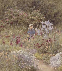Minna, ilustración para Happy England de Marcus Huish, pub. por A & C Black, 1904 de Helen Allingham