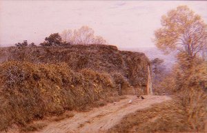 El Viejo Granero, Beaminster, Dorset de Helen Allingham