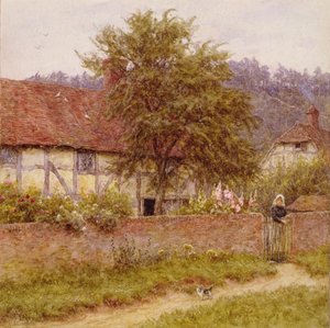 El gatito callejero, c.1891 de Helen Allingham